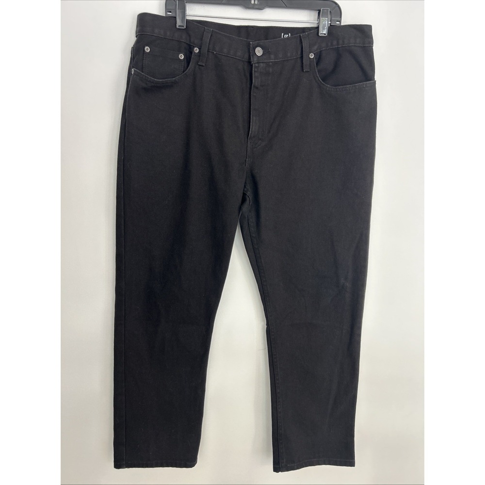 Mens George Regular Black Jeans 38X 32 Denim‎ Dark Wash